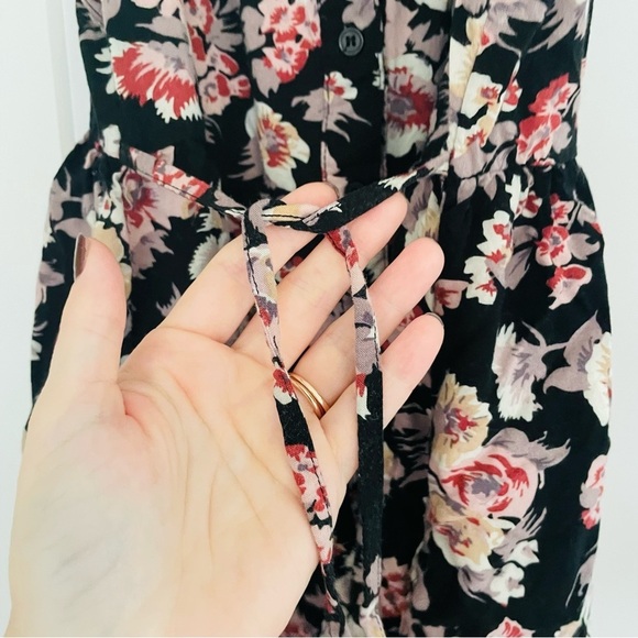Target Brand Floral Black Lace Button Down Mini Dress Size XS - Picture 5 of 13